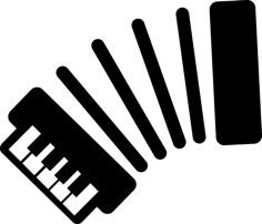 Accordion Side View Sketch Svg Vector, Free Vectors File